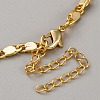 Brass Oval Chain Bracelets for Women BJEW-WH20006-06G-3