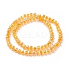 Electroplate Transparent Glass Beads Strands EGLA-H101-03C-2