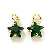 Eco-friendly Brass Micro Pave Cubic Zirconia Pendants KK-D080-44G-04-1