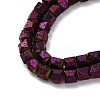 Electroplated Natural Lava Rock Beads Strands G-A256-D01-01I-2