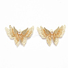 Brass Cubic Zirconia Pendants KK-T050-49G-NF-1