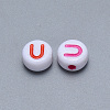 Craft Acrylic Horizontal Hole Letter Beads SACR-S201-11U-2