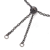 3Pcs 3 Colors Adjustable Stainless Steel Cable Chain Slider Bracelet Making AJEW-JB01232-3