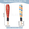 2Pcs 2 Colors Nylon Hand Wrist Lanyard for Phone Decoration Key Chain FIND-GO0001-01A-2