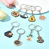 8Pcs 8 Styles Cartoon PVC Pendant Keychain KEYC-FS0001-07-10