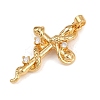 Brass Micro Pave Cubic Zirconia Pendants KK-F910-14G-2