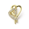 Brass Micro Pave Cubic Zirconia Charms KK-Q070-01B-G-1