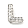 Platinum Plated Brass Micro Pave Cubic Zirconia Pendants KK-L073-001P-L-1