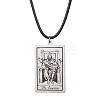 Tarot Card 201 Stainless Steel Pendant Necklaces NJEW-JN04496-04-1
