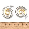 304 Stainless Steel Two-tone Stud Earrings for Women EJEW-R023-01GP-08-5