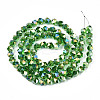 Electroplate Transparent Glass Beads Strands X-EGLA-T019-06D-2