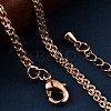 Brass Rope Chain Bracelets for Women BJEW-G735-08RG-3