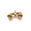Brass Micro Pave Cubic Zirconia Cup Pearl Peg Bails Pin Pendants KK-K378-67G-1