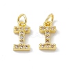 Real 18K Gold Plated Brass Micro Pave Clear Cubic Zirconia Charms KK-E068-VB452-I-2