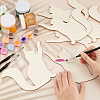 Cat Wood Unfinished Wood Cutouts DIY-WH0430-319A-3