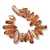 Electroplate Natural Quartz Crystal Beads Strands G-F800-B09-2