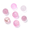 100Pcs Transparent Frosted Glass Beads Strands GLAA-CJ0002-07-3