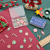 32Pcs 16 Style Christmas Theme Alloy Enamel Pendants ENAM-SC0003-66-3