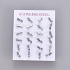 Tarnish Resistant 304 Stainless Steel Stud Earrings X-EJEW-F227-13P-3