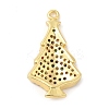 Rack Plating Brass Pave Cubic Zirconia Pendants KK-R150-07G-2