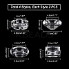 8Pcs 4 Style Glass Dappen Dish/Lid Bowl Cup Crystal Dish MRMJ-GA0001-15-2