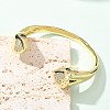 Brass Micro Pave Clear Cubic Zirconia Bracelets BJEW-M053-03G-5