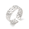 Non-Tarnish 304 Stainless Steel Cuff Wide Band Finger Rings RJEW-L107-011P-1