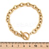 304 Stainless Steel Chain Bracelets for Women BJEW-Z106-03G-3