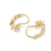 Teardrop Brass Micro Pave Clear Cubic Zirconia Leverback Earring Findings KK-Z136-24G-02-2