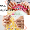 21Pcs 7 Colors Star Glass Seed Beaded Locking Stitch Markers HJEW-SC0001-53-5