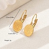 304 Stainless Steel Coin Hoop Earrings GM0292-5