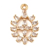 Brass Micro Pave Clear Cubic Zirconia Pendants LS-ZIRC-U003-01G-09-1