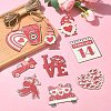 30Pcs 10 Styles Single Face Printed Wood Big Pendants Kit WOOD-CJC0011-11-6