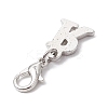 26Pcs Letter A~Z Alloy Rhinestone Pendant Decorations HJEW-JM02651-4
