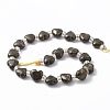 Natural Pyrite Beads Strands G-E590-02-2