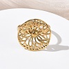 Adjustable 304 Stainless Steel Cuff Rings RJEW-Z121-01G-02-2