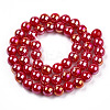 Electroplate Opaque Glass Beads Strands GLAA-T032-P8mm-AB04-3