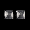 Transparent Glass Square Cabochons GGLA-S022-10mm-5