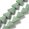 Triangle Dyed Natural Lava Rock Beads Strands G-O126-04A-06-1