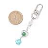 Flower Acrylic & Dyed Natural Jade Beads Pendant Decorations HJEW-JM02884-3