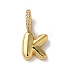 Brass Micro Pave Cubic Zirconia Pendants KK-K345-13K-G-1