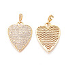 Brass Micro Pave Cubic Zirconia Pendants LS-KK-D159-24G-2