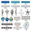 DIY Ocean Themed Bracelet Making Kits DIY-SC0014-07AS-2