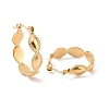 Ion Plating(IP) 304 Stainless Steel Oval Wrap Hoop Earrings for Women EJEW-G293-29G-2