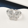 304 Stainless Steel Open Cuff Rings for Women RJEW-A079-02A-P-3