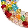 Transparent Electroplate Glass Beads Strands GLAA-F029-3mm-D29-3