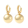 Rack Plating Brass Dangle Hoop Earrings for Women EJEW-F310-04G-1