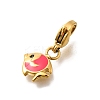 Fish 304 Stainless Steel Enamel Pendant Decorations STAS-R159-48G-02-2