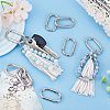 24Pcs Zinc Alloy Spring Gate Rings PALLOY-SC0004-22-4