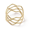 Ion Plating(IP) 304 Stainless Steel Wave Finger Rings for Women RJEW-G315-07D-G-2
